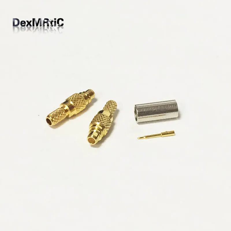 

1PC MMCX Male Plug RF Coax Connector Crimp For RG316,RG174, LMR100 straight goldplated wholesale price