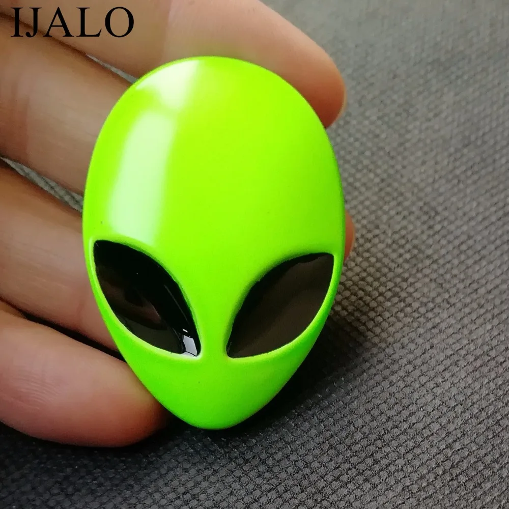 

Alien Extraterrestrial UFO Chrome Metal Car Emblem Badge Auto Styling Accessory with Double-Sided Adhesive Sticker