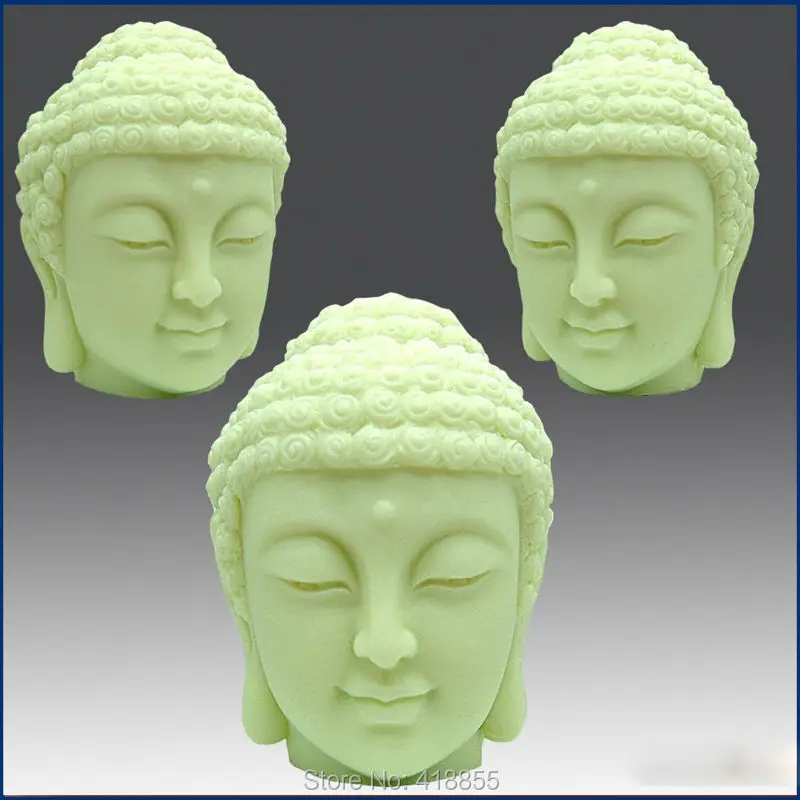 New Arrival 3D Silicone Candle And Soap Mold Buddha's Head Good Quailty Handmade Soap Molds Molds Moulds PRZY 001 Aroma Stone