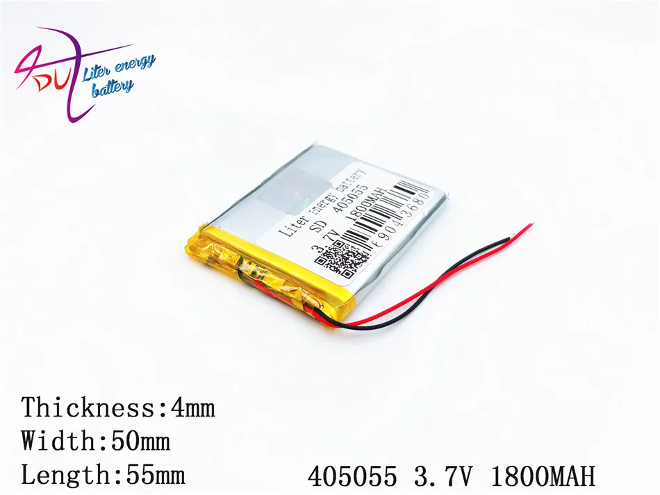 

1pcs [SD] 405055 3.7V 1800mAH 445255 Polymer lithium ion / Li-ion battery for TOY,POWER BANK,GPS,mp3,mp4,cell phone,speaker