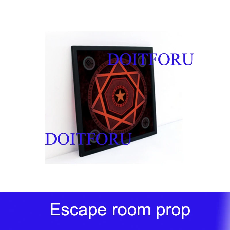 

room escape Seven awn star array prop one time drawing props touch and draw as password escape chamber room