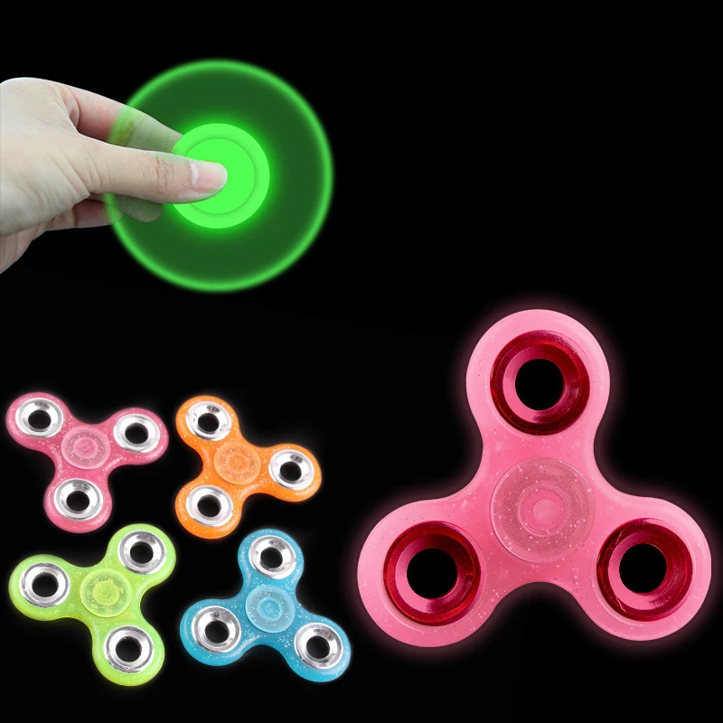 Light Fidget Hand Spinner Colorful Lighting For Autism and ADHD Finger Spinner Anti Stress Gift Toy