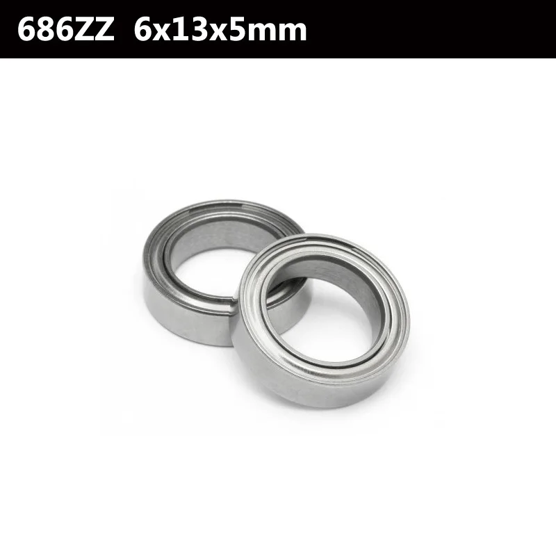 10PCS 686ZZ ball bearing 6*13*5 6x13x5mm 686Z deep groove ball bearing High Quality ABEC-5