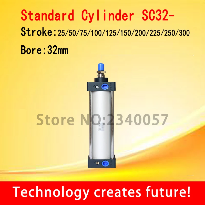 

SC standard cylinder SC32*25/50/75/100/125/150/175/200/225/250/300 BORE 32MM Standard Pneumatic Air Cylinder