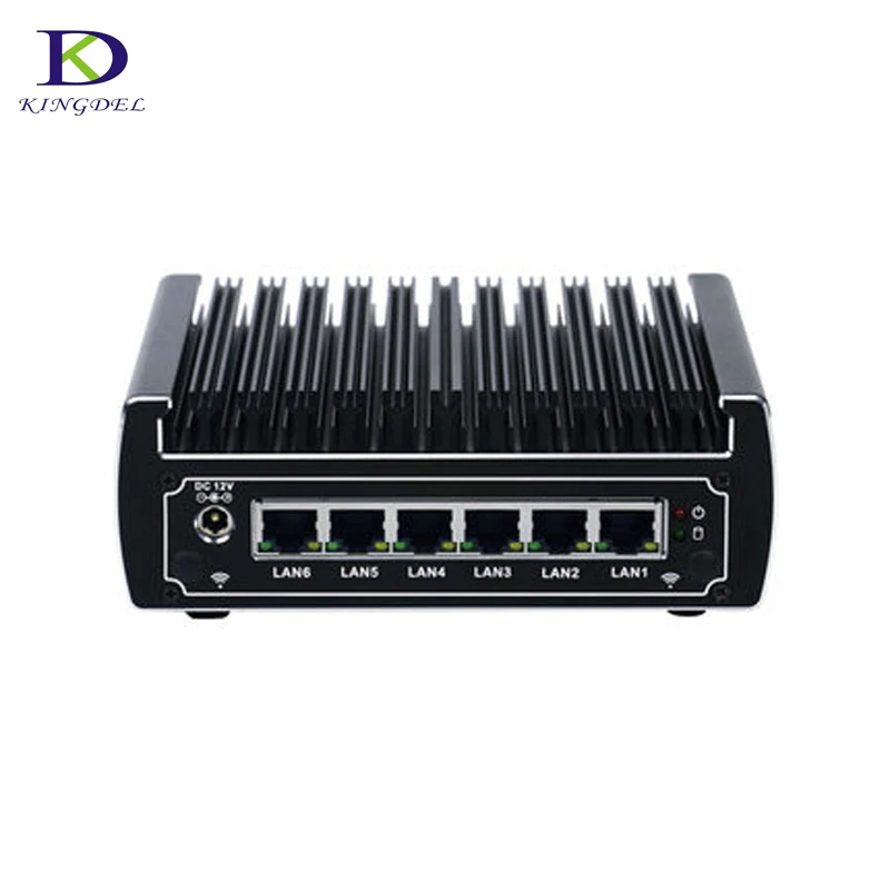 Firewall Mini PC mit intel core i3 7100U i5 7200U pfsense FANLESS mini-Computer hdmi Com 6 * lan router Mini Pc celeron 3865U PC