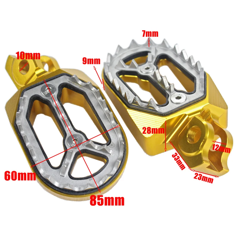 De Alumínio da motocicleta Pé Pegs Footpegs Apoios Para Os Pés Para 2010-2015 Suzuki RMZ450 RMZ250 RMZ 450 250 15 14 13 12 10 11