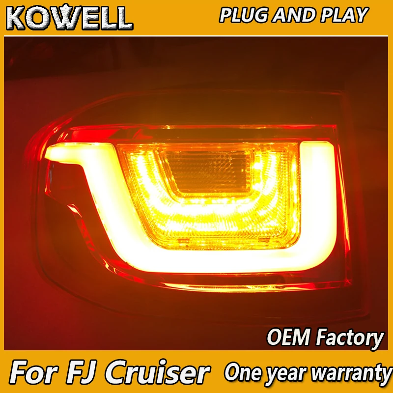 

KOWELL Car Styling for Car Taillamp for Toyota FJ Cruiser LED Taillight 2007-2015 Tail light with DRL+Reverse+Signal New design