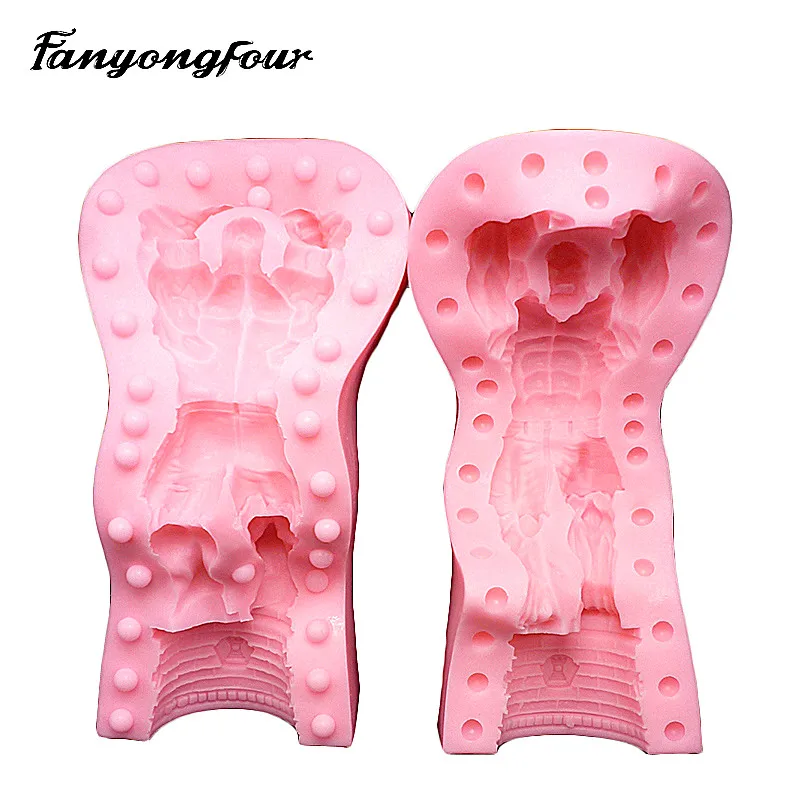 New product! Green human-shaped 3D mold soap, candle, candy, ice, cake silicone mold free shipping