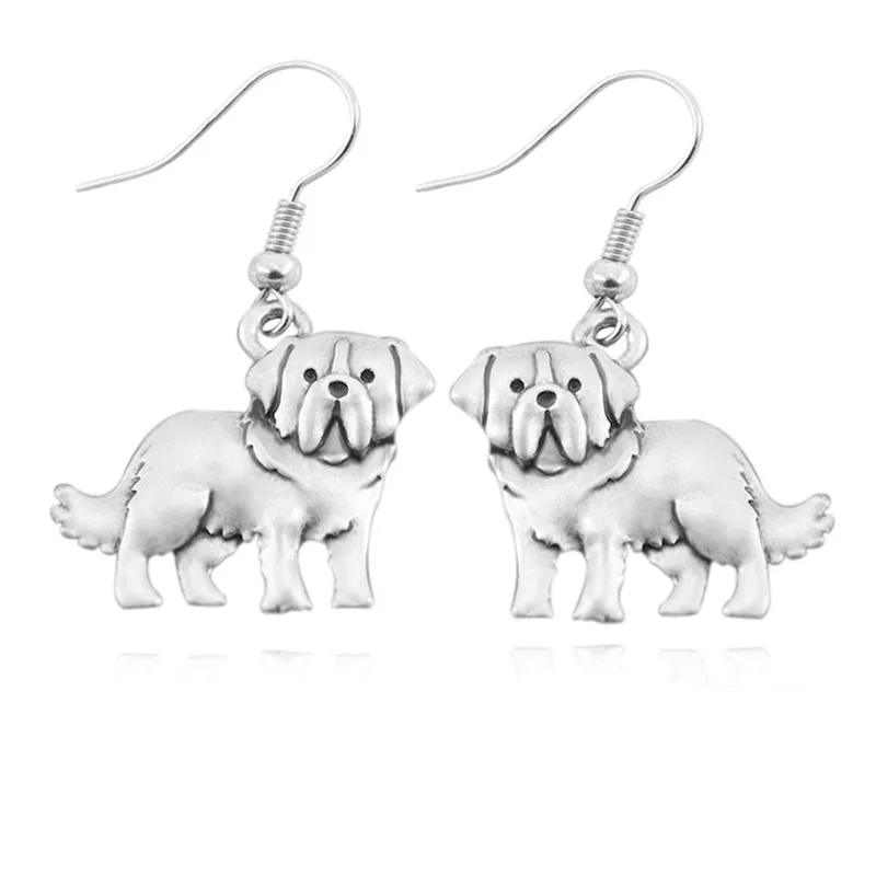 Vintage 3D St.Bernard Earring Dog Charms Big Earrings For Women Best Gift Brincos Boho Earings Fashion Jewelry Pendientes Mujer