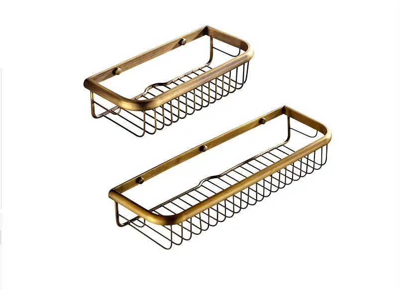 

wholesale and retail Wall Mounted bronze finished Brass Bathroom Shelf Bathroom Shampoo Shelf Bath Shower Shelf Soap Holder