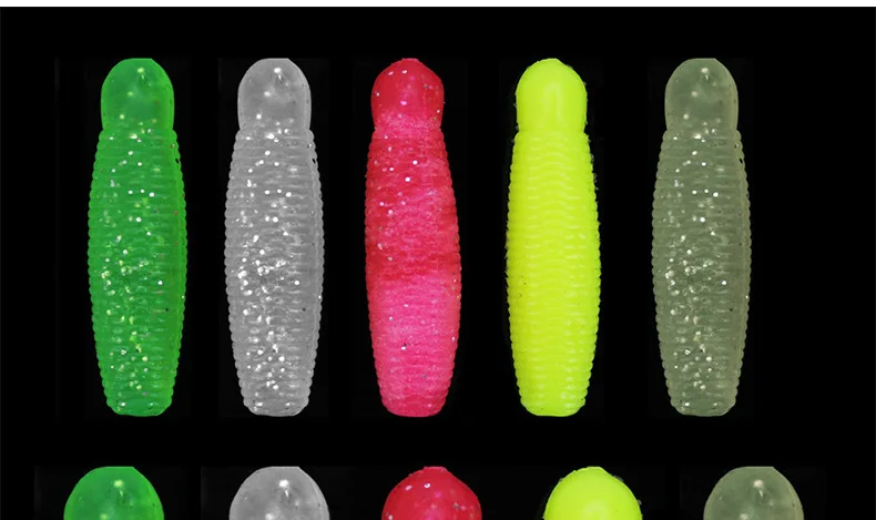 Angelköder Weichköder Künstliche Bienenpuppe Kartoffelköder 5cm 6,5cm Salzgefüllt Hohe Schwimmfähigkeit Weitwurfköder Langsam Sinkend 5 Stück – Detail 6