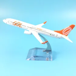 16cm Alloy Metal Model Plane Brazil Air GOL Airlines Boeing 737 B737 800 Airways Aircraft Airplane Model w Stand Gift