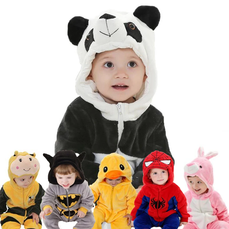 

Baby Panda Kigurumi Pajamas Clothing Newborn Infant Romper Onesie Rabbit Cosplay Costume Outfit Hooded Jumpsuit Winter Boy Girl