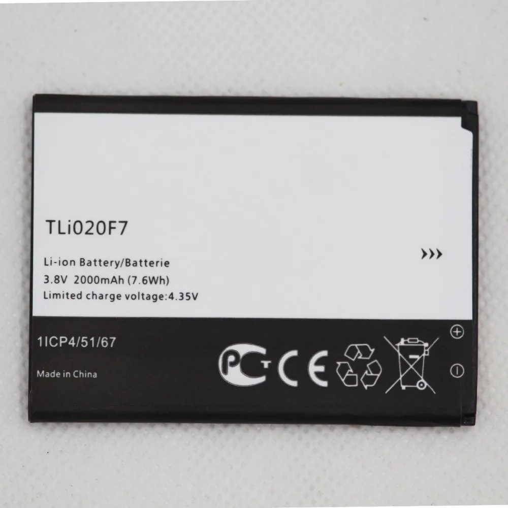 20pcs Internal Mobile Battery TLI020F7 For Alcatel PIXI 4 5045D Pop 2 5042D C7 7040 7040D 7041 7041D J720 J720T J726T J726T-so2