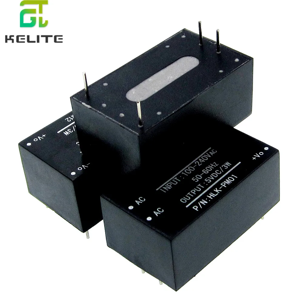 5pcs HLK-PM01 HLK-PM03 HLK-PM12  AC-DC 220V to 5V Step-Down Buck Power Supply Module  Household Switch Power Supply Module