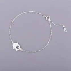 Exquisite Creative Handmade 925 Sterling Silver Jewelry Bracelets Drawing Small Cute Pig Lovely Female Hollow Bracelets