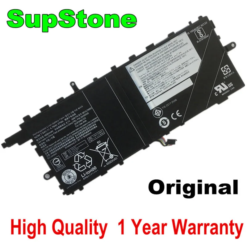 SupStone 00HW045 00HW046 Laptop Battery For Lenovo ThinkPad X1 Tablet 20GGA00F00 20GGA00N00 SB10J78993 SB10J78994 TP00082A/C