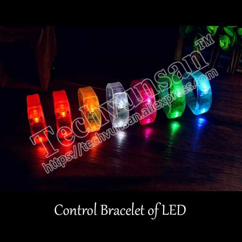 Creative LED luminescent three gear control Bracelet Fashion Party Music Festival night running single item luminous toy luminou