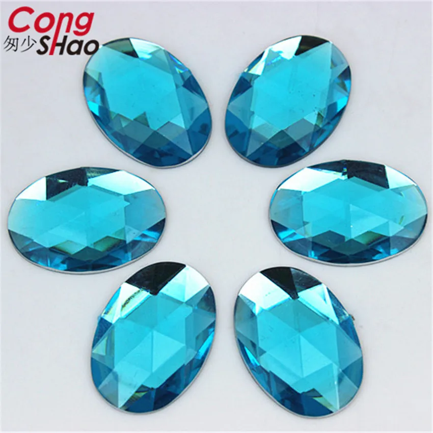 Cong Shao 100PCS 18*25mm Ovale Form Acryl Strasssteine Flatback Steine Und Kristalle Für Kostüm Handwerk DIY Dekoration YB137 – Detail 15