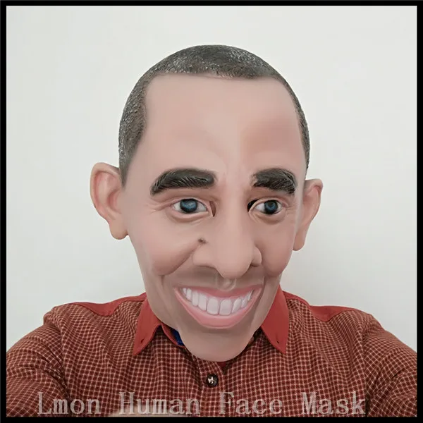 Top Grade 100% Latex U.S. President Barack Obama Mask Popular Famous people Putin mask,Donald mask, Mr Bean mask Toy Free size