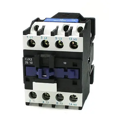 Imagen 1 del producto CJX2-25-Contactor de CA, 36V, 40A, carril DIN, 3P, tres polos, 1NO, 1NC