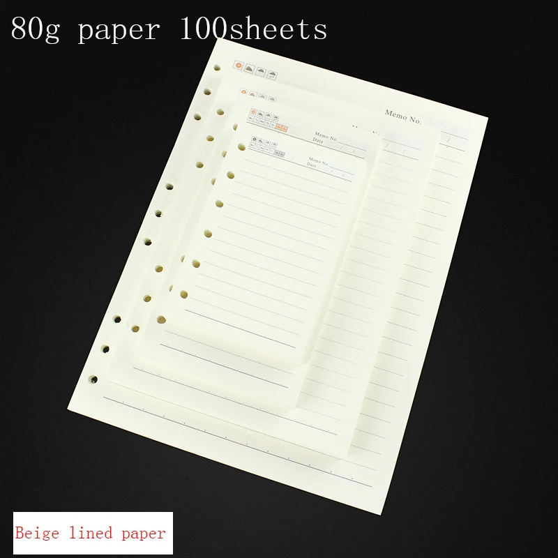 A4 4 Rings Papers Woodfree Kraft Refills 100 Sheets
