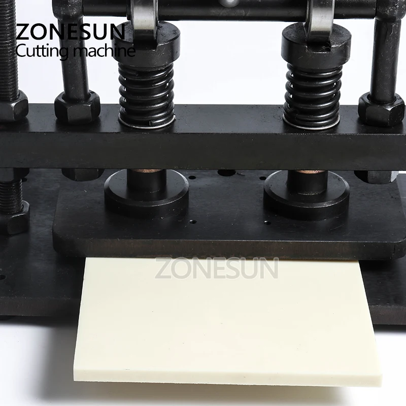 ZONESUN 26x12cm Double Wheel Leather Die Cutting Machine Paper Dies Pattern Hand Press Mold Leather Embossing Machine