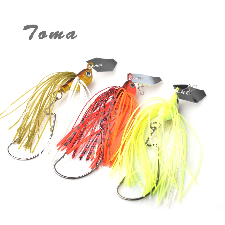 TOMA 3PCS/lot Cheater Swimbaits Spinner Fishing Lures 7g 10g 14g Finesse Chatter Spinnerbait Metal Lure Fishing Bass Bait