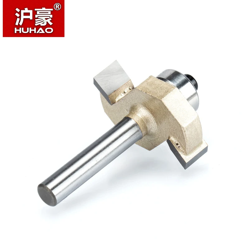 Huhao 1Pcs 1/4 Inch Rabbeting Bit Met Lagers Houtbewerking Tool T Type Lagers Hout Frees Router Bits Voor hout 1/4