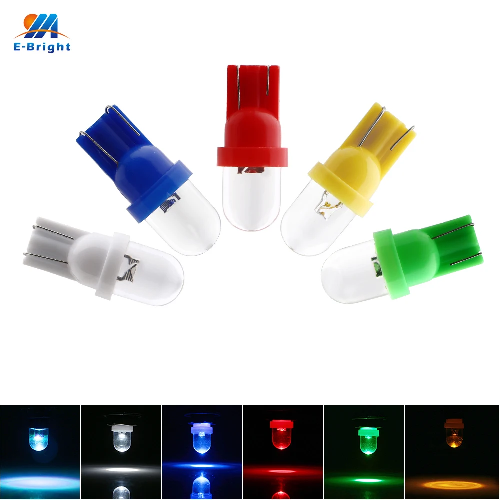 

100X T10 LED Dash Bulbs 194 168 2825 Instrument Panel Cluster Dashboard Lights 12V Interior Glove Box Corner Lights RGB White