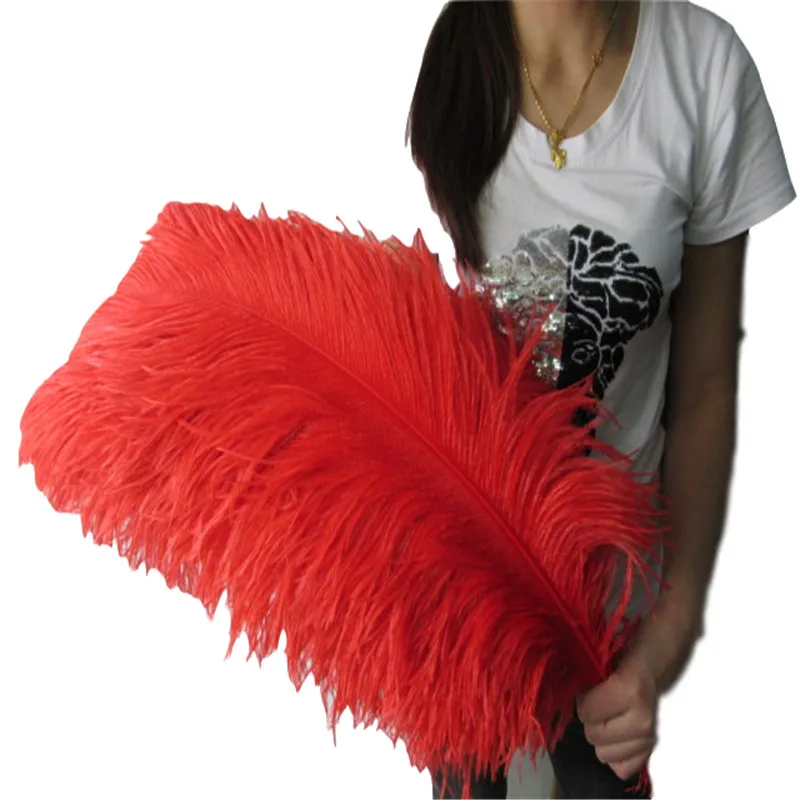 Wholesale 65-70CM/26-28inch Natural Ostrich Feathers For Crafts Carnival Costumes Party Home Wedding Decorations White Plumes