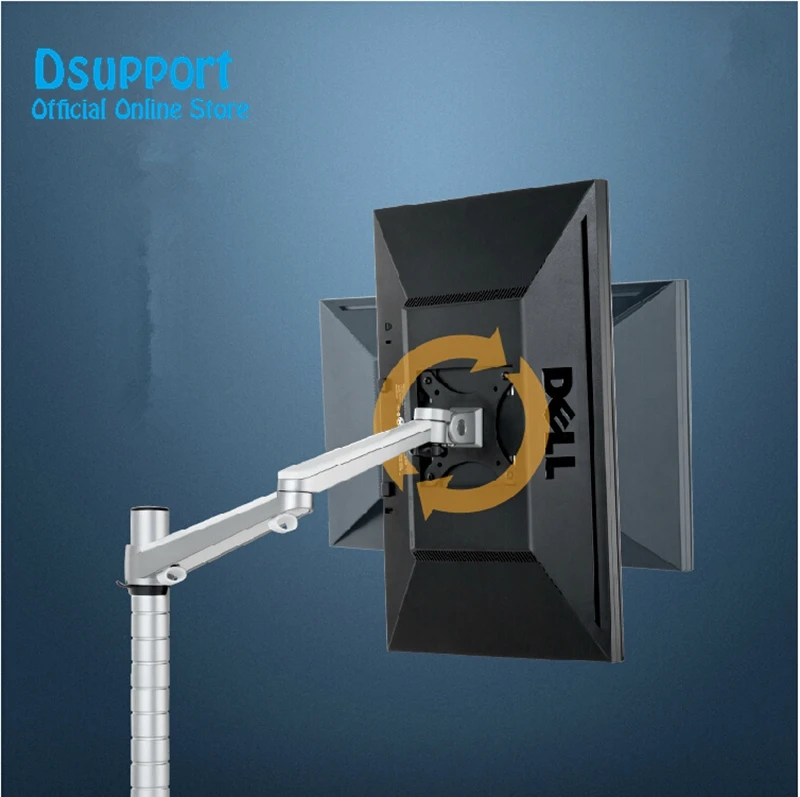 Suporte para monitor lcd de 27 polegadas, altura ajustável, braço giratório de 360 graus