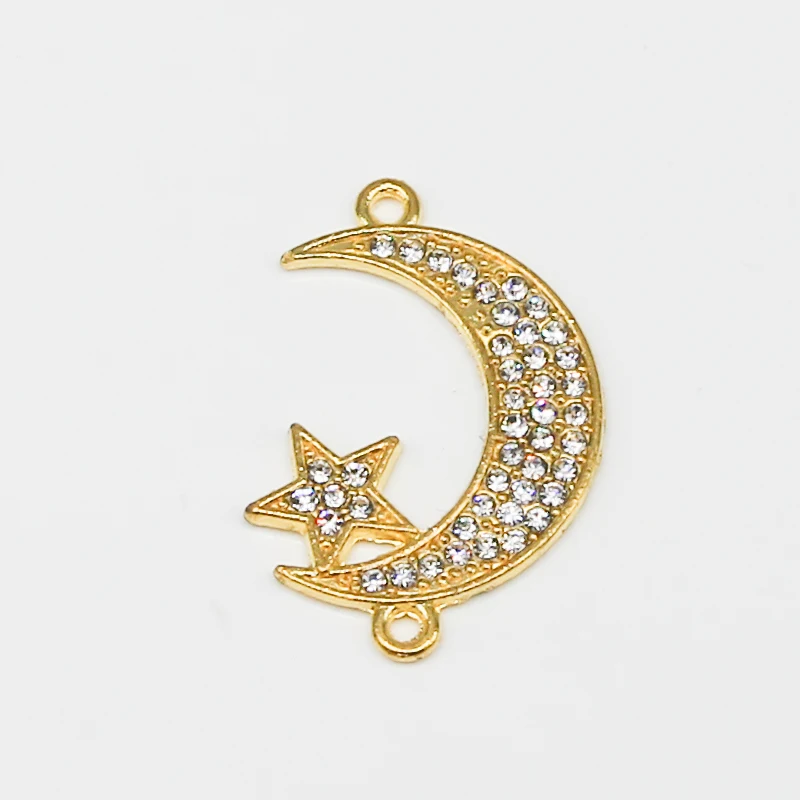 6 pieces of wholesale religious Muslim Islamic Allah Crescent Moon Connector Accessories for Islamic jewelry DIY production