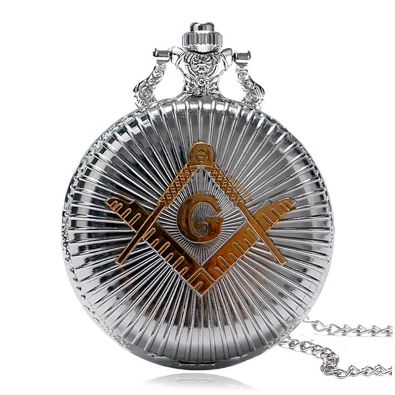 

fashion Masons Freemasonry pocket watch woman man vintage antique Pendant G fob watches classic Silver and Golden P1032