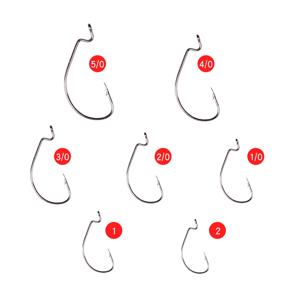 LUSHAZER 10pcs/lot Carbon Steel Fishing Hooks Jig Crank Big Bass Hook Lead Jig Head Crank Barbed Hook for Soft Fishing Lure - view 5