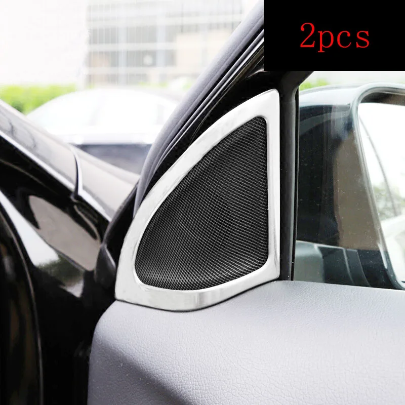 

For Mercedes Benz GLA 2016-2017 Top Quality Interior ABS Matte Front Stereo Speaker Sticker Frame Cover Car Styling 2pcs