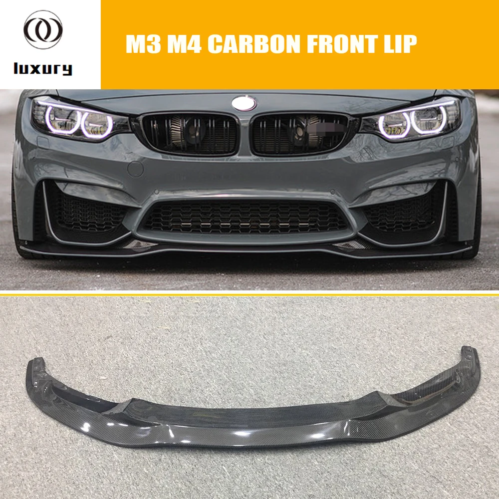 Psm Style Carbon Fiber Front Bumper Chin Lip Spoiler for BMW F80 M3 F82 F83 M4 & Competition 2014 - 2020