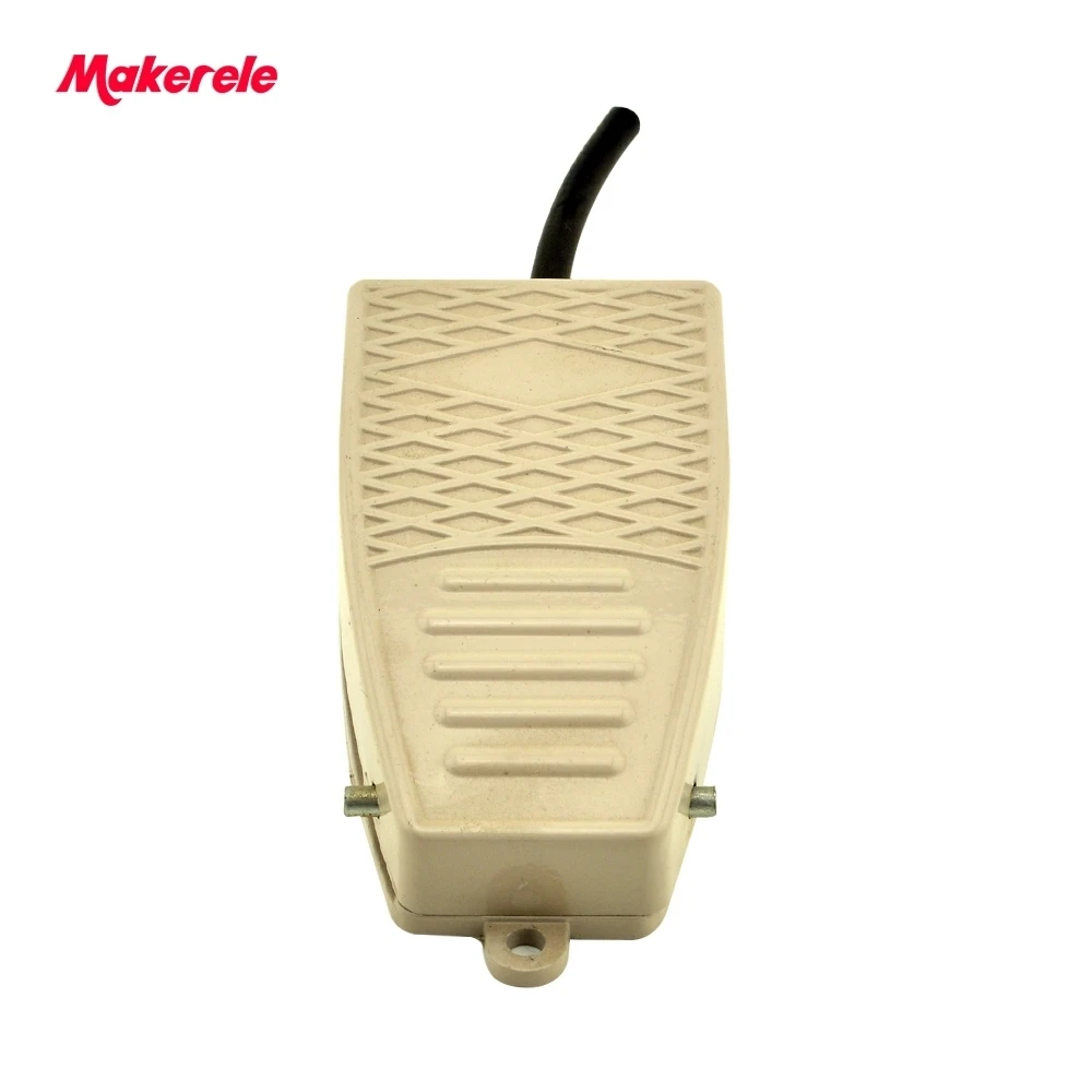 알루미늄 합금 SPDT 전기 풋 스위치 페달, 푸시 버튼 포함, 산업용 고품질, 5A 250VAC MKEKW-5A-B
