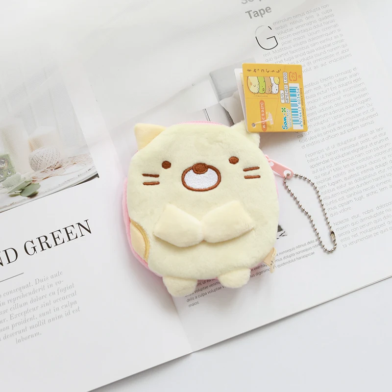 Portamonete Kawaii Corner Bio in peluche, a scelta-12cm portachiavi borsa portamonete regalo, Sumikko Gurashi tasca portamonete regalo