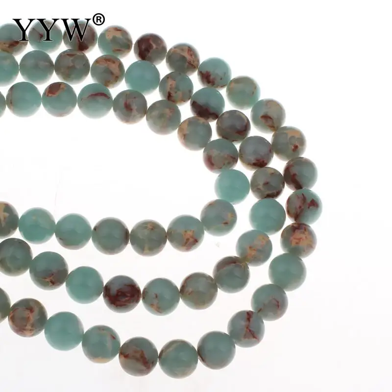 Natural Stone Aqua Terra Jaspers Beads Beads Round Loose Beads 6/8/10/12mm DIY Necklace Bracelet Jewelry Making Accessories