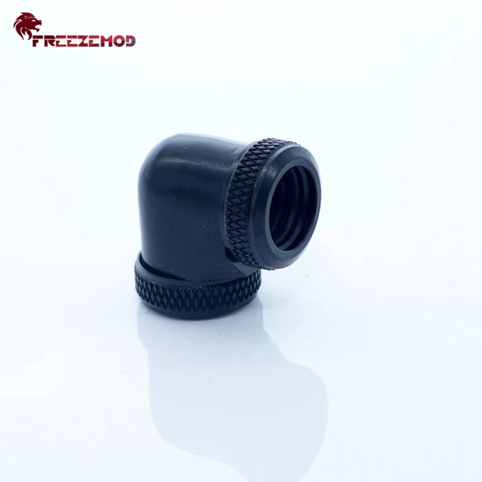 FEEEZEMOD OD14mm Hard tube - 90 degree double side fitting computer pc water cooler fitting OD14mm hard pipe. HYGKN-T90