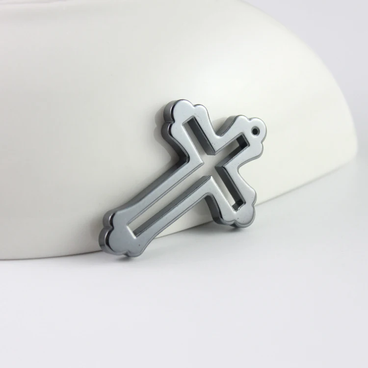 Hematite fashion cross pendant accessories diy accessories HP1007
