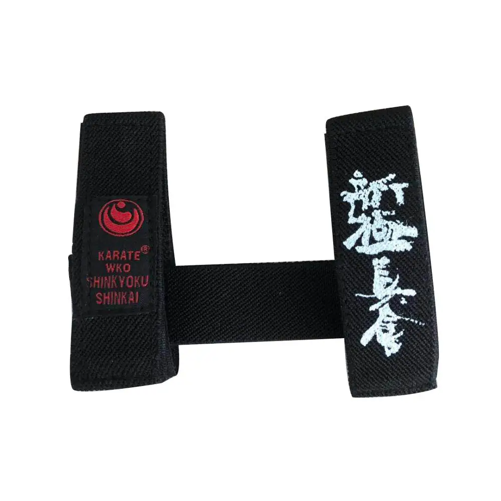 Sinobudo WKO Shinkyokushin Karate fissatore per cintura IKO Kyokushin Karate Belt fermo fisso fissatore per cintura nero