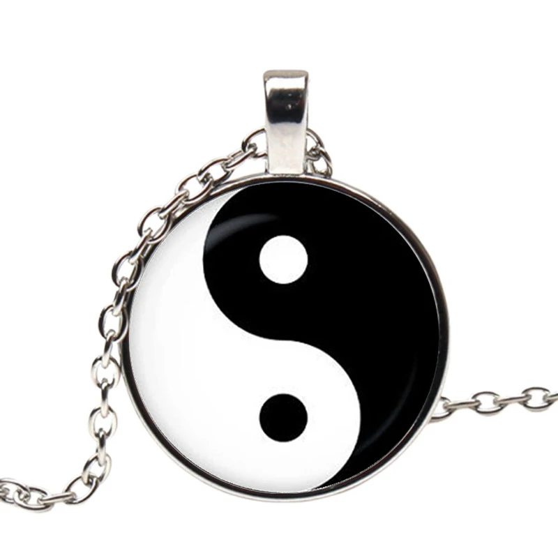 2019 new hot retro yin and yang pendant necklace tattoo necklace handmade chain yin and yang jewelry Traveler Gift I Camp