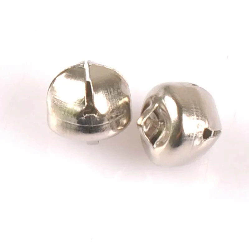 Złoty/srebrny żelaza krzyż mały Jingle Bells świąteczne dekoracje zawieszki DIY rzemiosło akcesoria do rękodzieła 6/8/10mm 100 sztuk cp2010 — zdjęcie 5