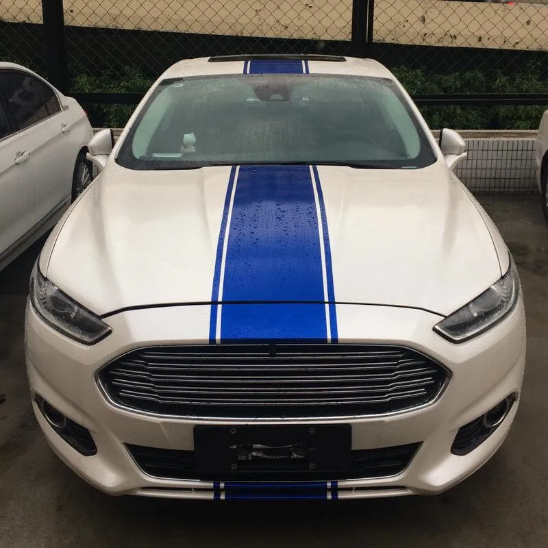 

2017 Popular Light Blue Reflective Parallel Line Sticker For Ford Mondeo /Mustang Z2CA512