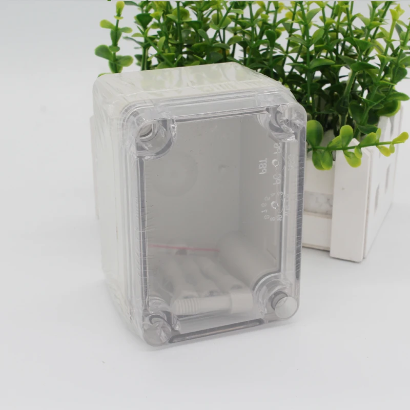 

Waterproof IP66 Electronic Plastic Enclosure ABS PC Clear Cover box use as junction box for project 80*110*70mm DS-AT-0811