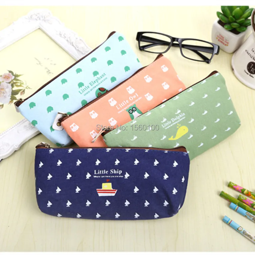 4pcs/lot Kawaii Cartoon Filing case pen bag for kids Colorful Zipper Bag Document bag office/school supplies