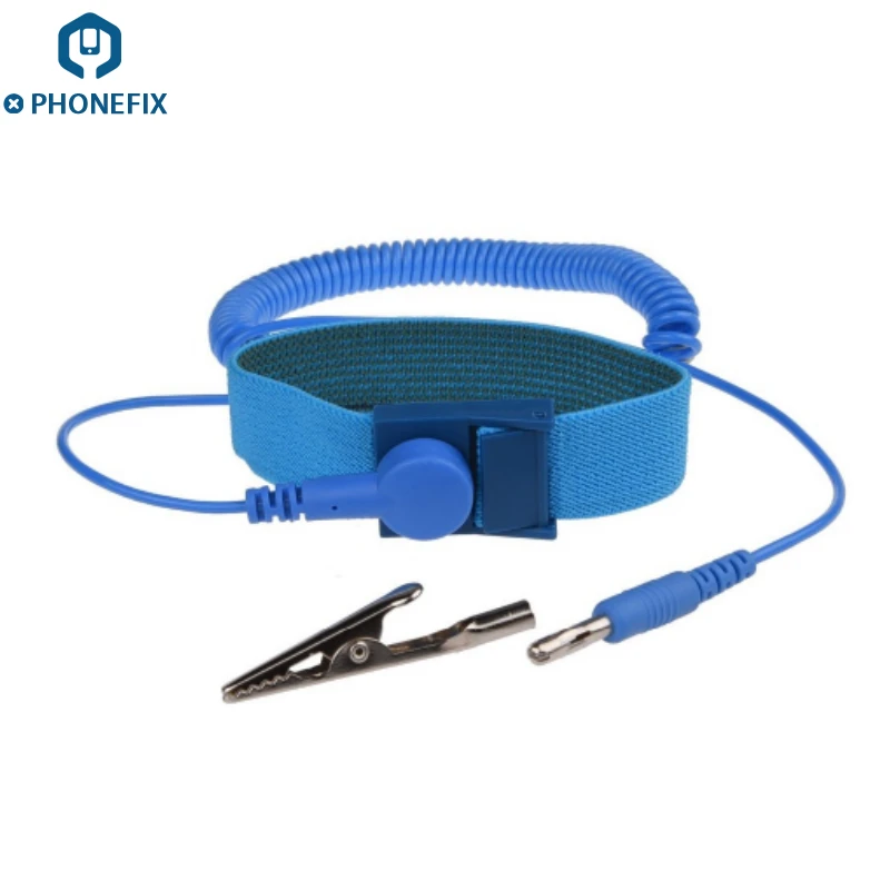 Phonefix faixa de pulso antiestática, componentes eletrônicos, reparo, cabo de descarga com fio de aterramento para reparo de iphone