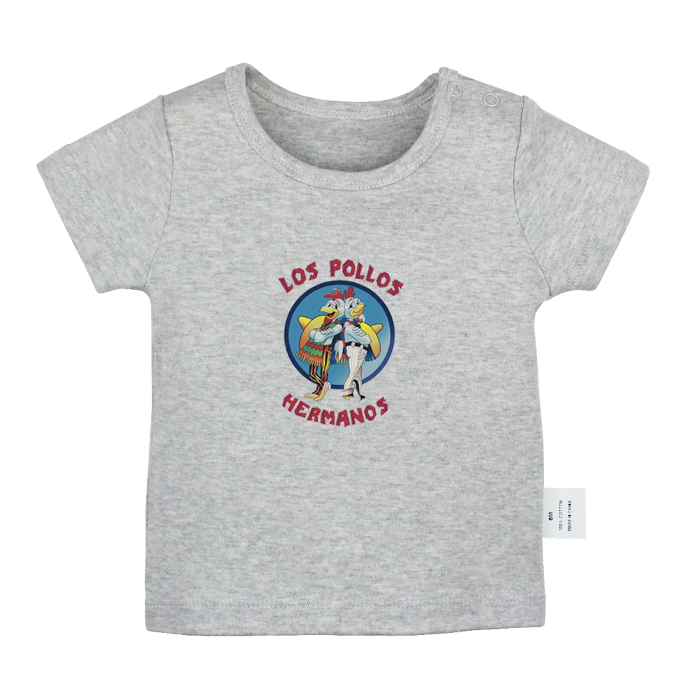 LOS POLLOS HERMANOS Breaking Bad the chicken brothers Newborn Baby T-shirts Toddler Graphic Solid color Short sleeve Tee Tops